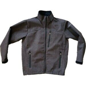 Men’s Columbia Jacket Large Long Sleeve Logo Gray